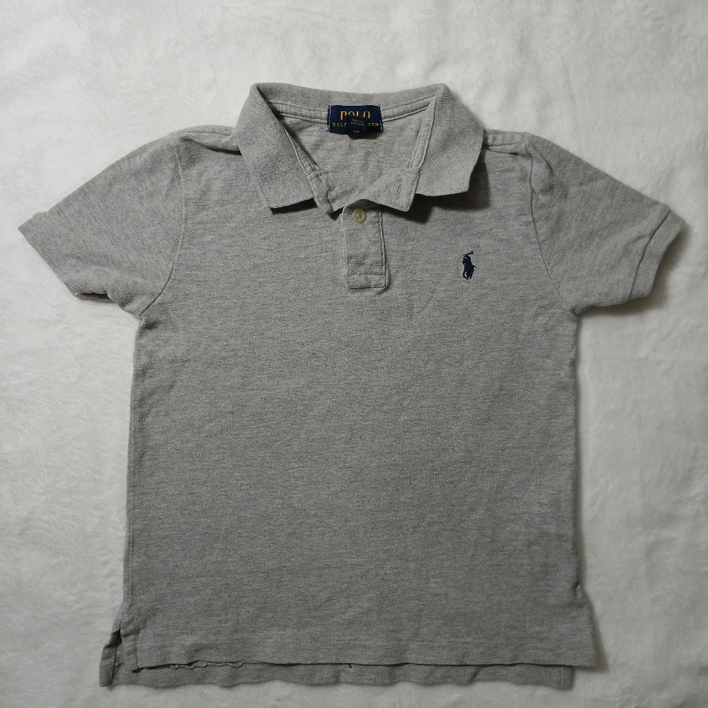 Polo by Ralph Lauren Kids Light Gray Polo Shirt Zise 6